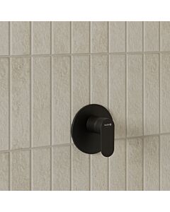Kludi X1 shower fitting 327553975 concealed, trim set with functional unit, Ø 150 mm, matt black
