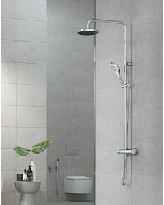 Kludi DIVEx3S Thermostatic Dual Shower System 6907905-00 with hand shower, chrome
