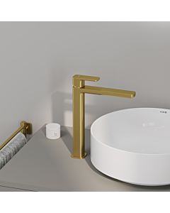 Kludi RENON Waschschüsselarmatur 42298N075 ohne Ablaufgarnitur, Brushed Gold
