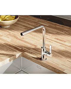 Kludi L-Ine S Küchenarmatur 408030575 chrom, schwenkbarer Auslauf
