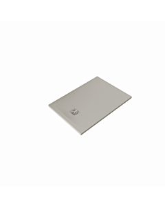Kludi TERRA shower tray 08DW03O2 70 x 100 x 3 cm, drain cover included, Matt Light Dove