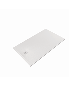 Kludi TERRA Duschwanne 09DW0553 90 x 160 x 3 cm, Abflussabdeckung inkl. Mattweiß