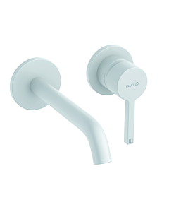 Kludi NOVA FONTE Pura 180 mur mitigeur lavabo 202445315 blanc mat, raccord encastré
