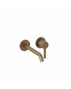 Kludi Nova Fonte Pura pre-assembled set 20245N115 concealed washbasin two-hole wall-mounted single-lever mixer, projection 220mm, brushed bronze