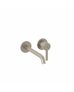 KLUDI NOVA FONTE Fertigmontageset 20245N515 UP-Waschtisch-Zweiloch-Wand-Einhebelmischer, Ausladung 220mm, stainless brushed nickel