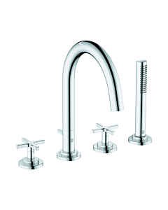 Kludi Nova Fonte Wannenfüll- und Brausearmatur 204250520 4-Loch-Fliesenrandmontage, chrom