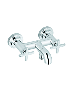 Kludi Nova Fonte bath and shower mixer 205400520 wall mounting, bath / shower conversion, chrome