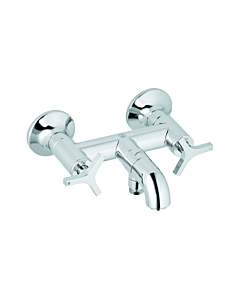 Kludi Nova Fonte bath and shower mixer 205400539 wall mounting, bath / shower conversion, chrome