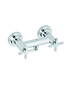 Kludi shower mixer 207100520 wall mounting, cross handle metal, chrome