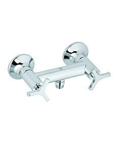 Kludi shower mixer 207100539 wall mounting, metal star handle, chrome
