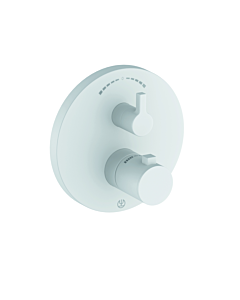 Kludi NOVA FONTE Thermostat de douche Puristic 208305315 avec robinet d&#39;arrêt et inverseur, blanc mat