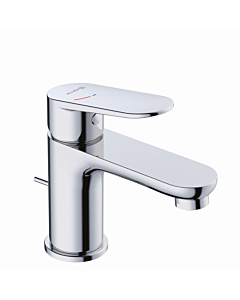 Mitigeur de lavabo Kludi X1 322630575 EcoPlus, position centrale, eau froide, avec bonde, chromé