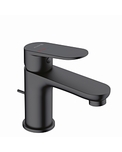 Kludi X1 basin mixer tap 322633975 EcoPlus center position cold water, with drain fitting, matte black