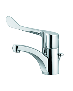 Kludi Medi-Care mitigeur lavabo 341150524 Levier clinique, bec fixe, garniture de vidange , chromé