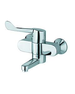 Kludi Mitigeur de lavabo mural Medi-Care 349220524 levier clinique, saillie 180 mm, chromé