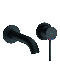 Kludi Bozz basin two-hole wall mixer, projection 180 mm, matt black