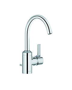 Kludi Zenta Waschtischarmatur 382550575 chrom, schwenkbarer Auslauf, mit Ablaufgarnitur