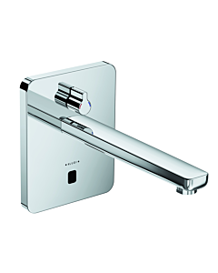 Kludi Zenta elektrische Waschtischarmatur 3840005 chrom, Wandarmatur, soft-edge Rosette