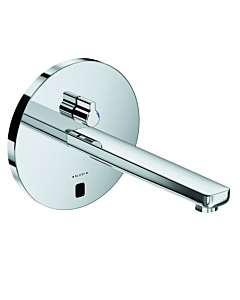 Kludi Zenta elektrische Waschtischarmatur 3840105 chrom, runde Rosette, Ausladung 240mm