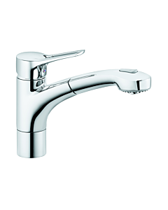 Kludi MX Küchenarmatur 399420562 chrom, Niederdruck, ausziehbare Brause