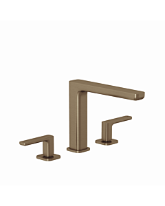 Kludi RENON 3-hole basin mixer 42393N175 with push open brushed bronze PVD