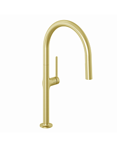 Robinet de cuisine Kludi 50851N075 avec douchette extractible, or brossé
