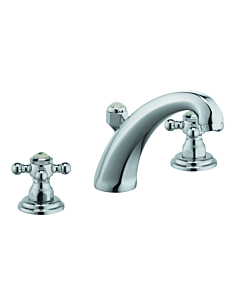 Kludi Adlon Waschtisch 3 Loch Armatur 510430520 chrom, hoher Auslauf, mit Ablaufgarnitur