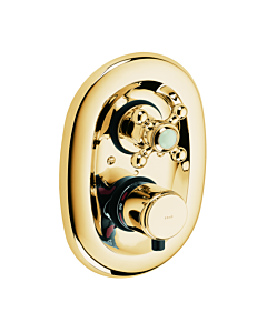 Kludi Adlon Fertigmontageset 517204520 Unterputz Thermostat, mit Absperrventil, vergoldet