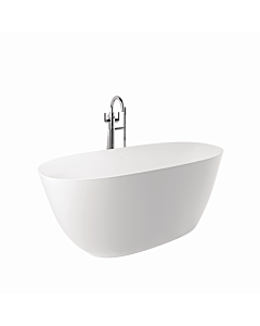 Kludi RESA O Badewanne 51BF0353 Oval, 160 x 70 x 58 cm, Ablauf enthalten, Mattweiß