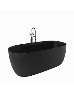 Kludi RESA S bathtub 53BF0339 Soft Edge , 170 x 80 x 56 cm, drain included, matt black
