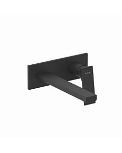 Mitigeur mural 2 trous Kludi 542453975 240 mm, garniture de finition noir mat