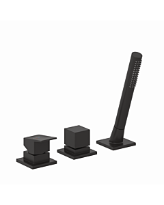 Mitigeur bain-douche DECUS Kludi 544473975, remplissage à distance 3 trous, noir mat