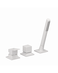 Mitigeur bain-douche Kludi 544475375, 3 trous, remplissage à distance, blanc mat