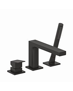 Mitigeur bain-douche Kludi 544483975, installation 3 trous, noir mat