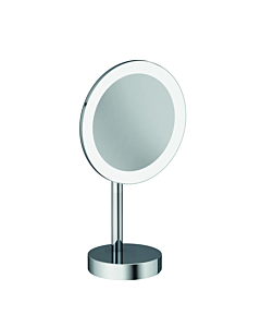 Kludi VELA R LED cosmetic mirror 5899505F, 3x magnification, freestanding, chrome