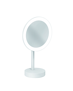Kludi VELA R LED miroir cosmétique 5899553F sur pied blanc mat