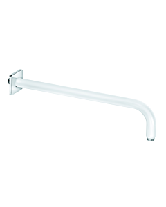 Kludi A shower arm 6653491-00 projection 400mm, white, DN 15, with push rosette 61x61mm