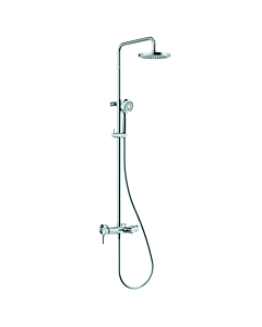 Kludi Logo Einhebelmischer Dual-Shower-System 6808305-00 chrom, mit Kopf- und Handbrause, mit Wanneneinlauf