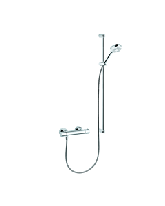 Kludi Logo Shower-Duo 6857805-00 AP, Thermostat Brausearmatur, mit Wandstange 900mm, chrom