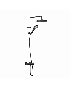 Kludi DIVE Dive X 3S Thermostatic Dual Shower System 6906739-00 with hand shower, overhead shower Ø 250 mm, matt black
