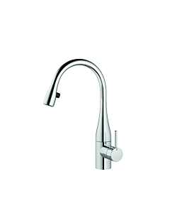 KWC Eve kitchen mixer 10121102000FL, A190 swiveling and extendable, with light, chrome