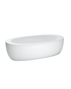 LAUFEN Alessi one Oval-Freistehwanne H2419700000001 203 x 102 cm, weiß, mit Schürze