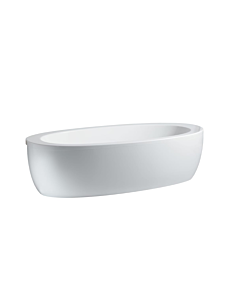 LAUFEN Alessi one Oval bathtub H2459720000001 183 x 87 cm, white, with apron, without underwater lighting