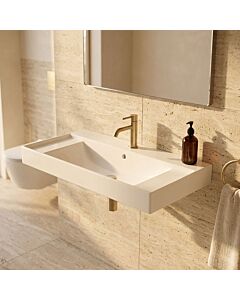 CARLDIX x LAUFEN Waschtisch 80 cm A91002008001  Weiß, 800 x 460 mm, mit Überlauf und Hahnloch, Wandmontage