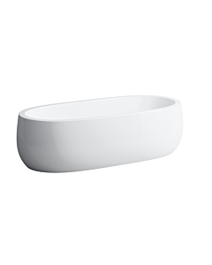 LAUFEN Alessi one Oval baignoire H2459720006051 avec système balnéo, avec tablier, avec buses d&#39;air, sans éclairage sous-marin