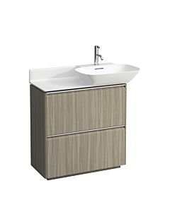 LAUFEN BASE pour H4030021102621 INO H4030021102621 77x77cm, 2 tiroirs, poignée en aluminium anodisé, Ulme hell