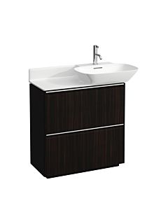 LAUFEN BASE pour H4030021102631 INO H4030021102631 77x77cm, 2 tiroirs, poignée en aluminium anodisé, Ulme dunkel