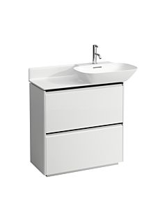LAUFEN BASE pour H4030041102601 INO H4030041102601 77x77cm, 2 tiroirs, blanc aluminium noir, match0 mat