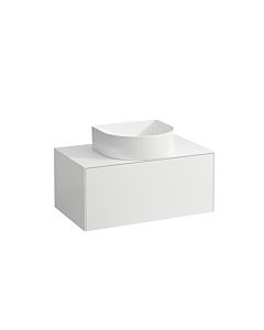 LAUFEN Caisson à tiroirs / buffet H4054110341701 77,5x34x45,5cm, découpe au milieu, blanc mat