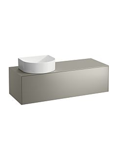LAUFEN Sonar drawer unit / sideboard H4054220340421 117.5x34x45.5cm, cut-out on the left, titanium